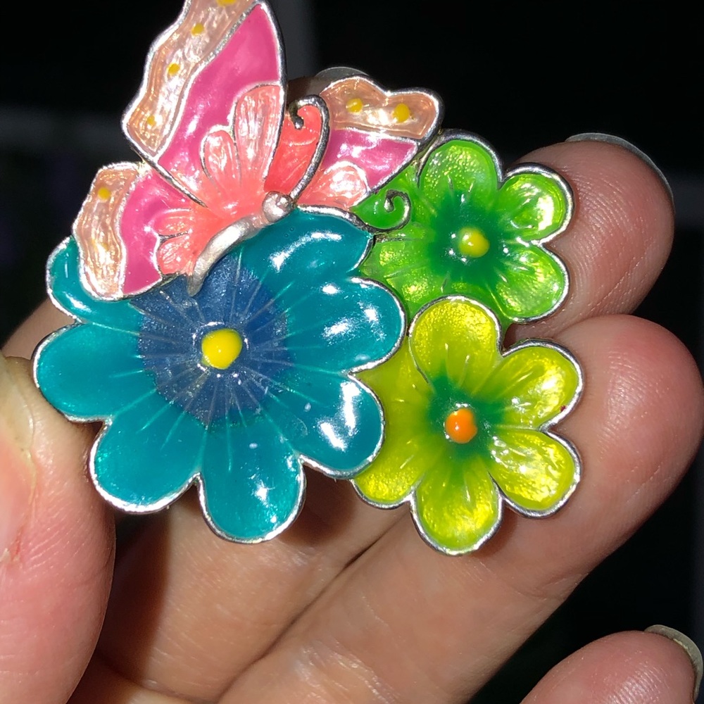 Vintage MJ Brooch